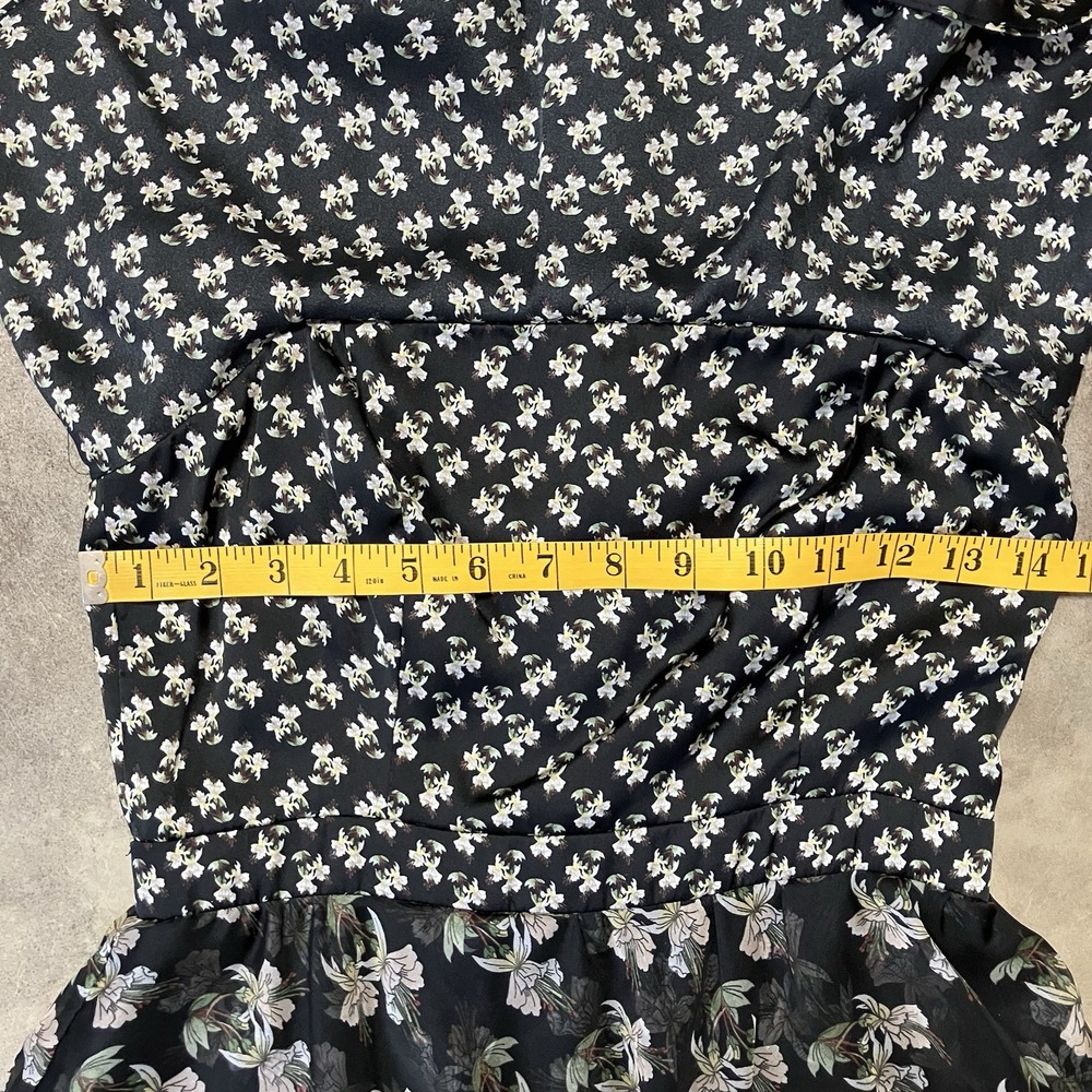 Jill Jill‎ Stuart Dress Womens Size 2 Black Floral Kiera Ruffle Gown Maxi Tiered - Picture 2 of 10